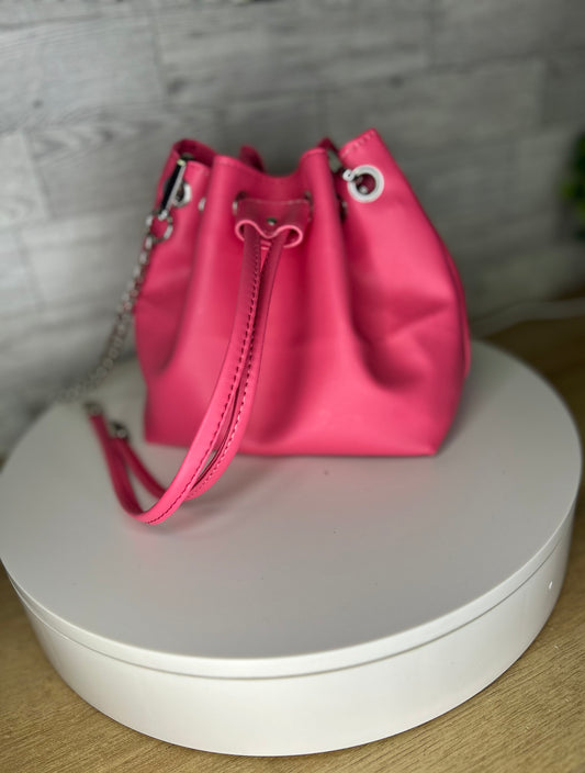 Hot Pink Shimere Bucket Bag