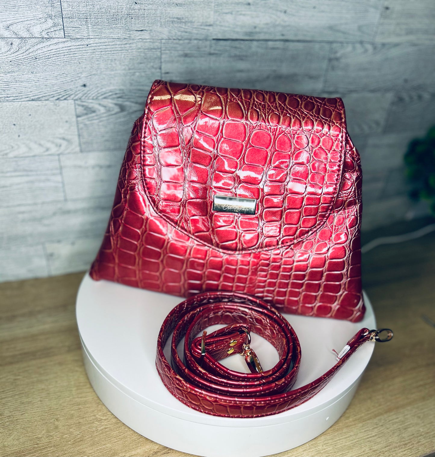 Red Croc Jenesis Crossbody