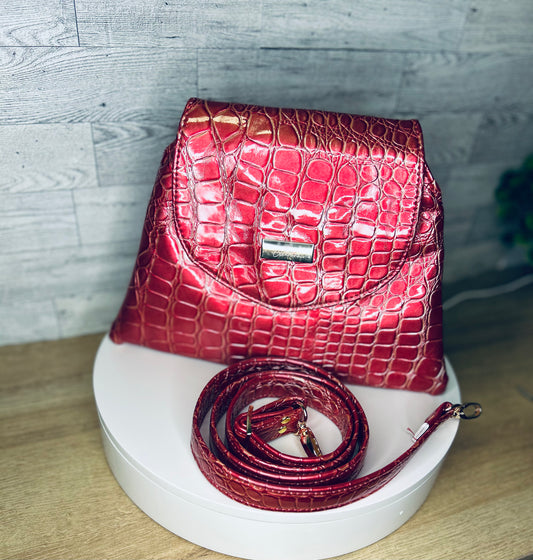 Red Croc Jenesis Crossbody