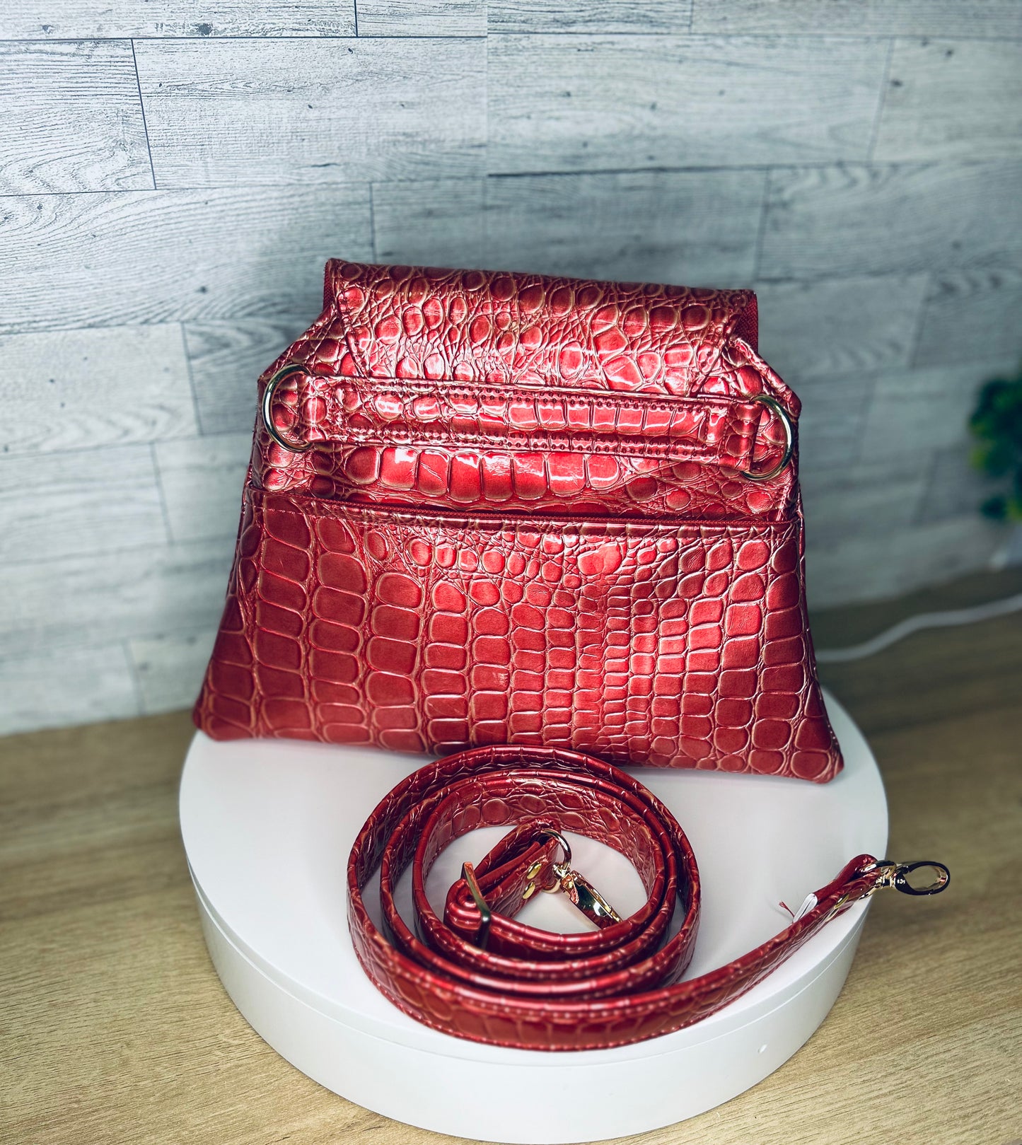 Red Croc Jenesis Crossbody