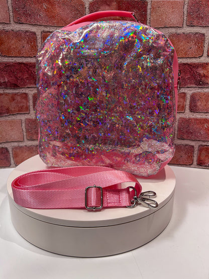 Pink Roses Clear Stadium Bag