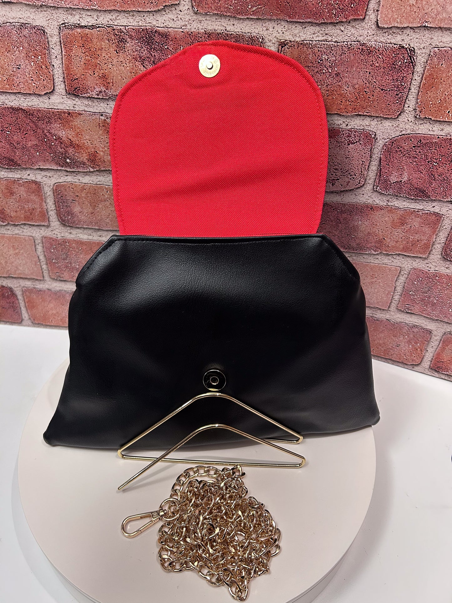 Black and Red Jenesis Crossbody Bag