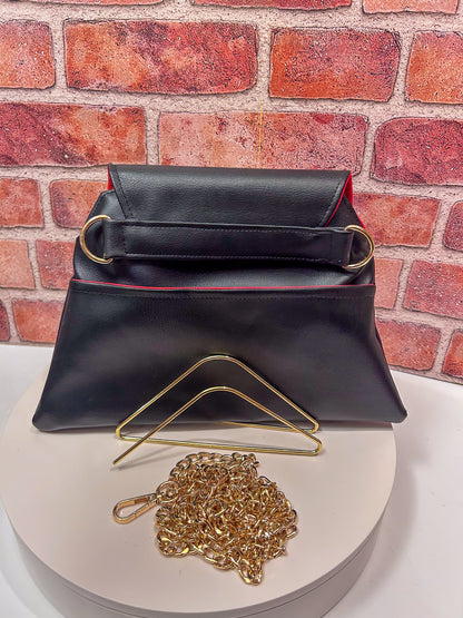 Black and Red Jenesis Crossbody Bag